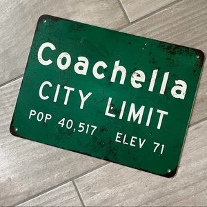 NEW Coachella Tin Sign 12x9